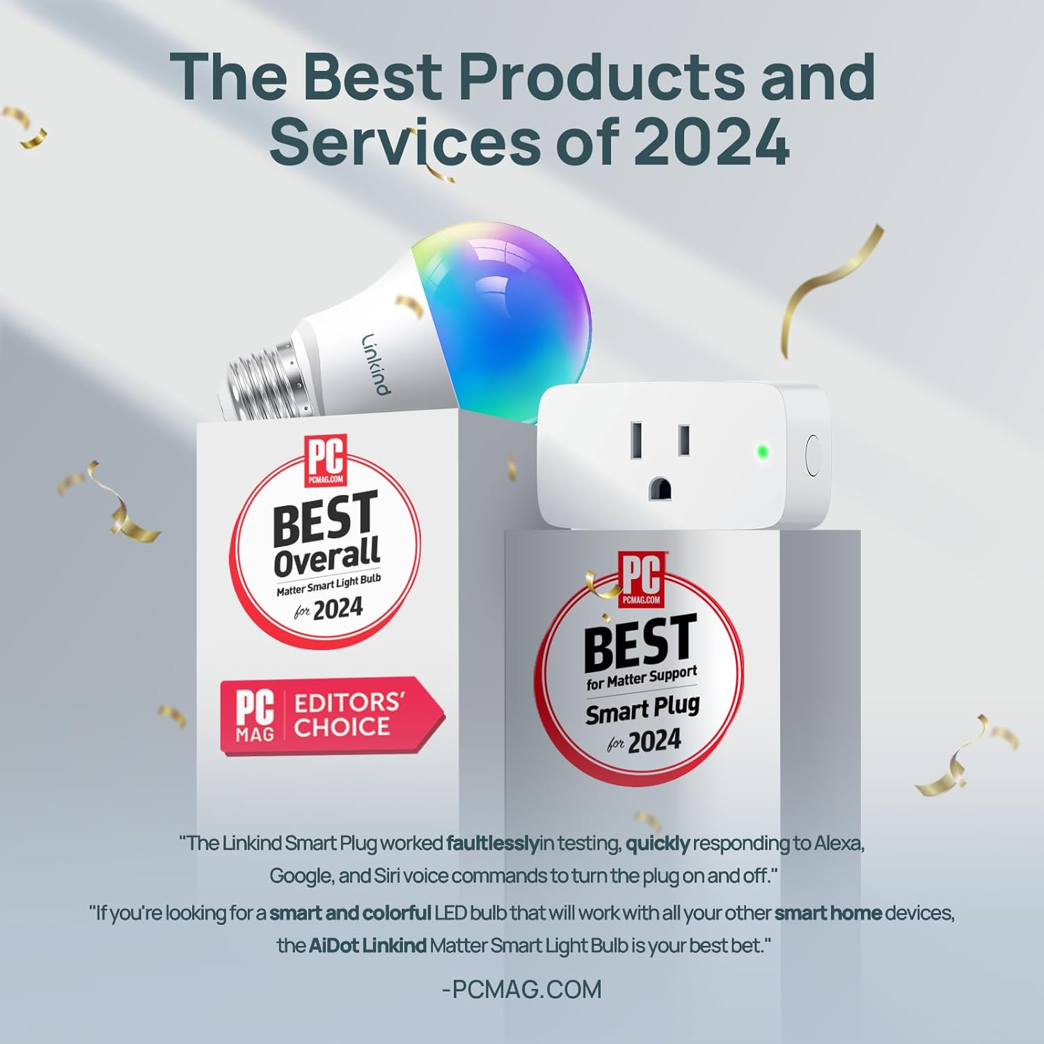 Linkind Matter Smart Plug – Works with Alexa, Siri, Google Home (1 Pack)
